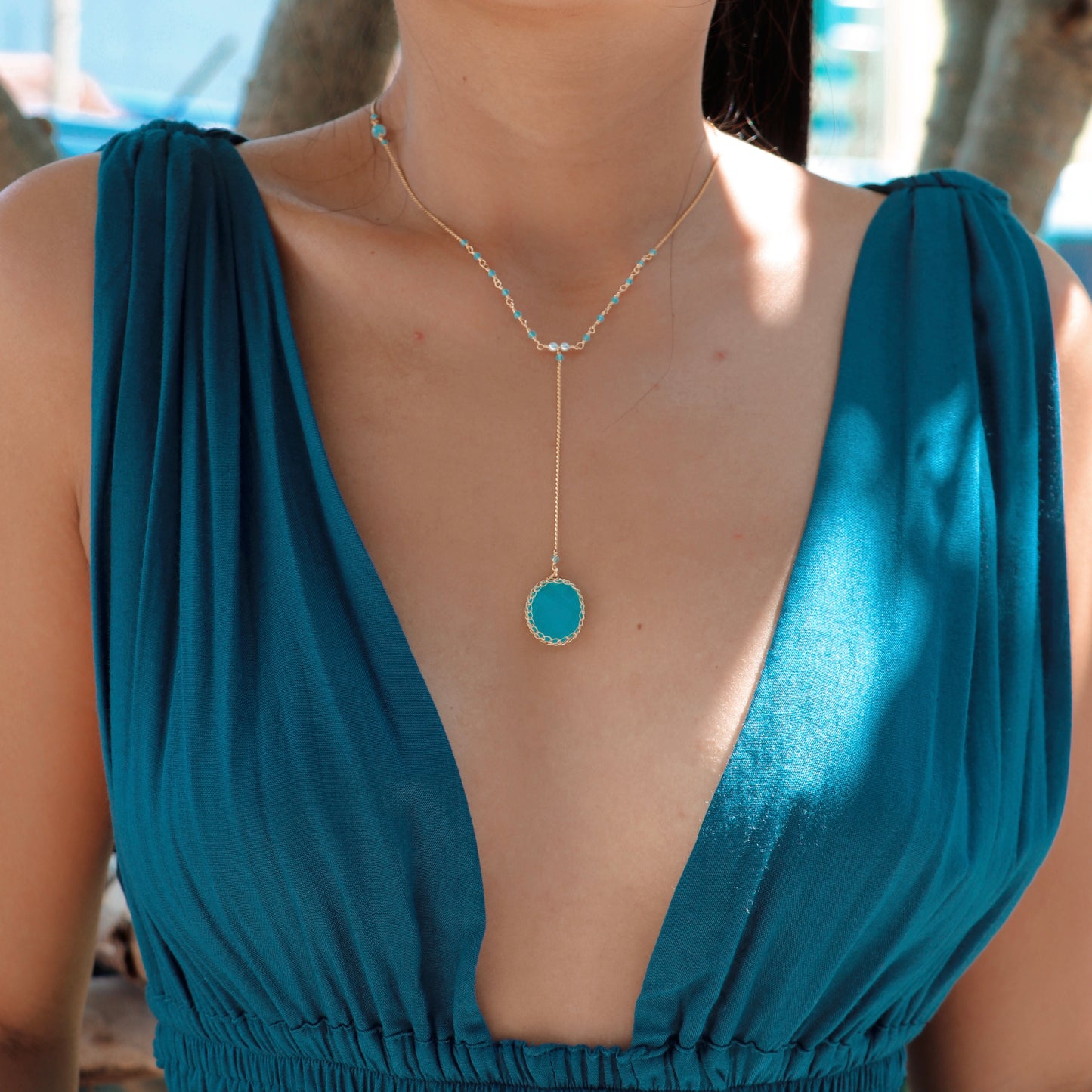 Blue Chalcedony Necklace