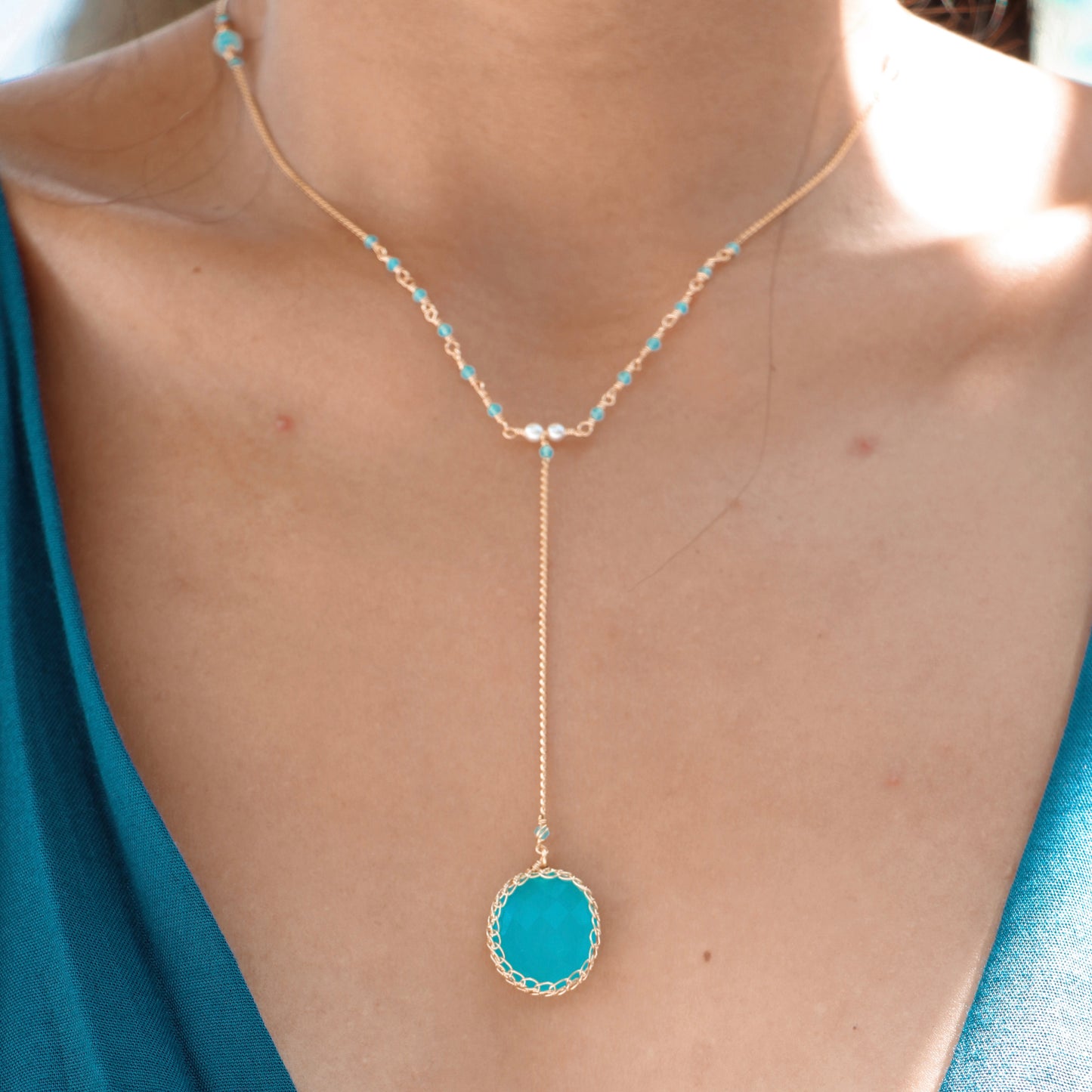 Blue Chalcedony Necklace