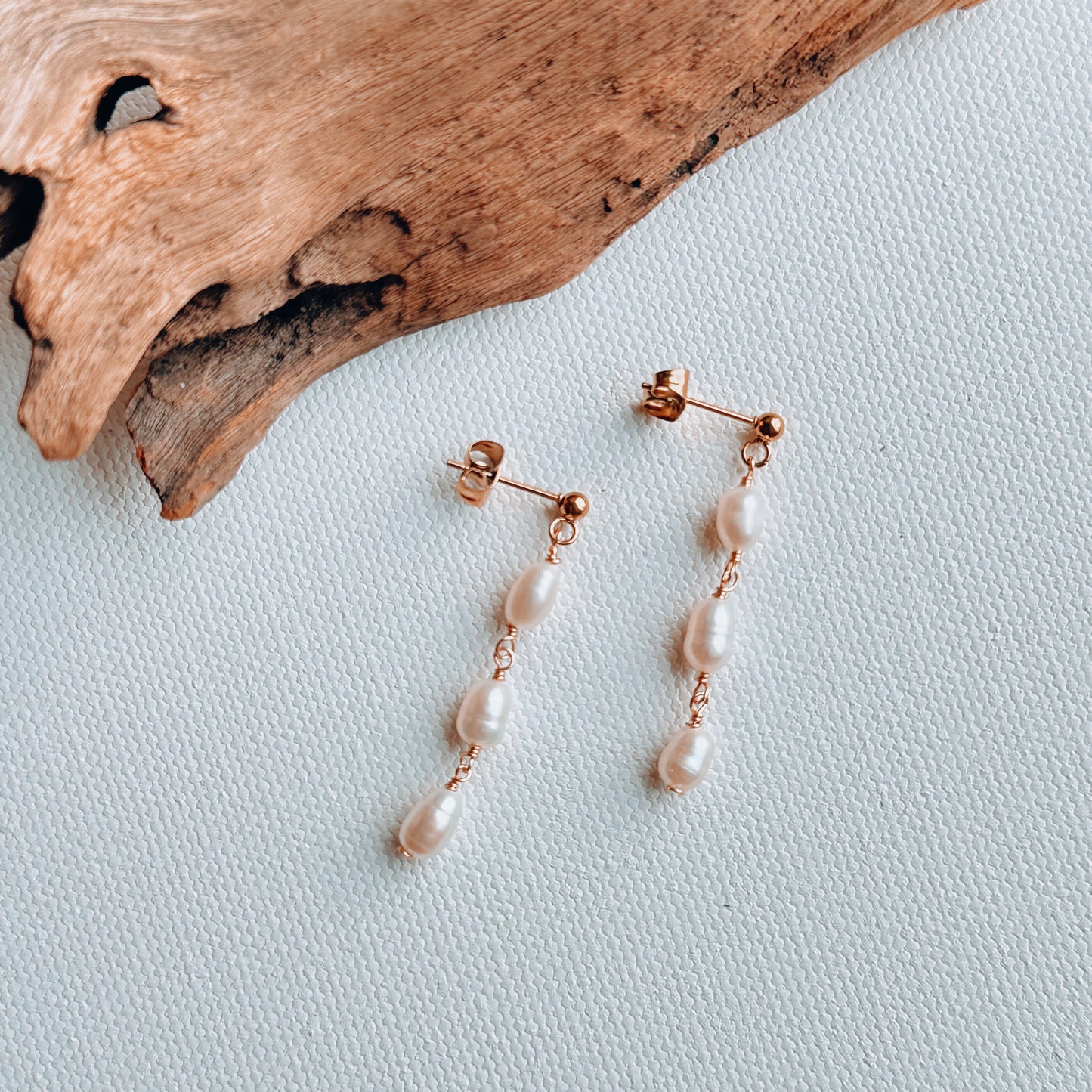 White Pearl Earrings