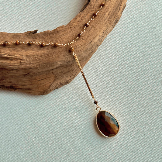 Tiger Eye Stone Necklace